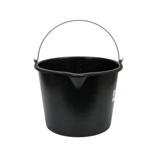 Відро будівельне з носиком Vorel 20 л Black (5906083084744)