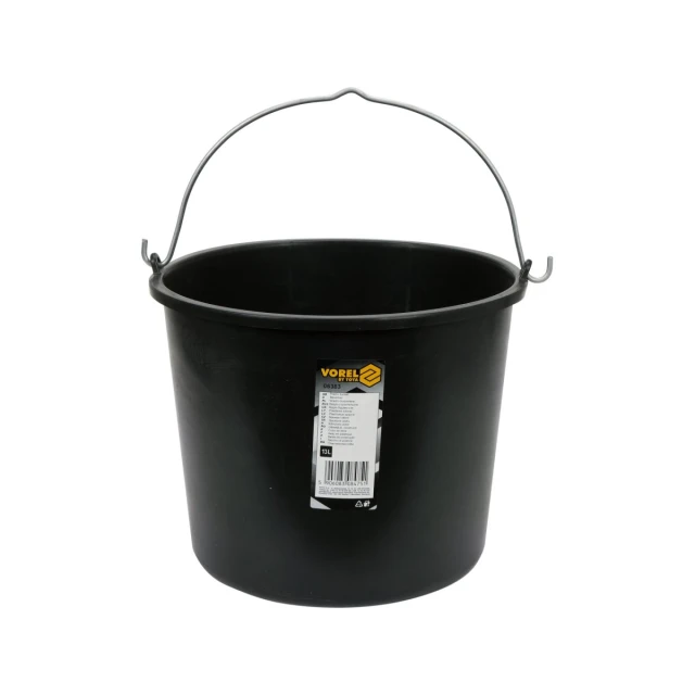 Відро будівельне Vorel 13 л Black (5906083084751)