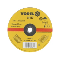 Диск відрізний по металу Vorel 230x1,6x22 мм (5906083086397)