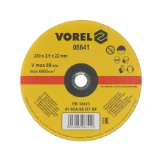 Диск відрізний по металу Vorel 230x2,5x22 мм (5906083086410)