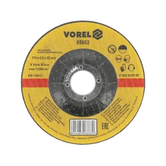 Диск для шліфування металу Vorel 115x6x22 мм (5906083086632)
