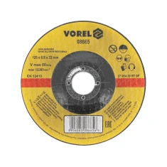 Диск шліфувальний Vorel 125x6,8x22 мм для металу (5906083086656)
