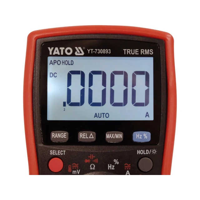 Мультиметр цифровий Yato True RMS з автоматичним діапазоном LCD 19999 (5906083091254)
