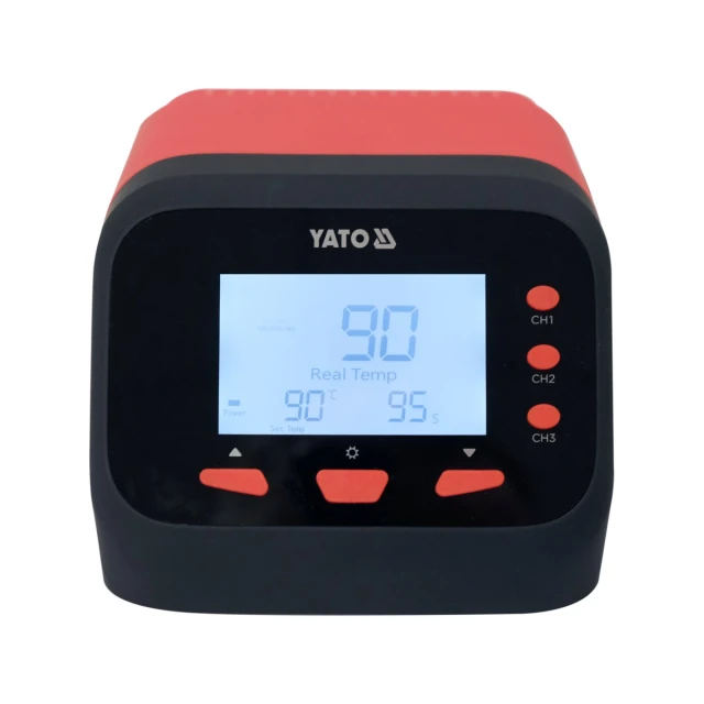 Паяльна станція для жал Yato T12 з LCD-дисплеєм і функцією автосну 75 Вт (5906083093883)