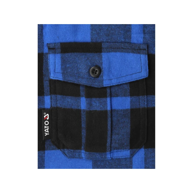 Рубашка фланелевая Yato Blue размер XL (5906083097942)