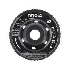 Фреза-рашпіль опуклий Yato 120x12 мм №2 для кутової шліфмашини (5906083099618)