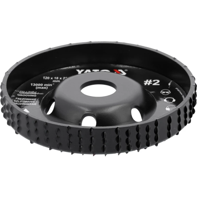 Фреза выпуклая Yato 120x18 мм №2 для угловой шлифмашины (5906083099632)