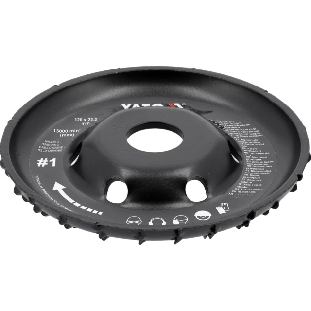 Фреза радіусна Yato 120 №1 для кутової шліфмашини (5906083099649)