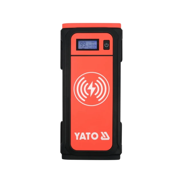 Пусковое устройство Yato 16000 mAh с дисплеем LCD и беспроводной зарядкой (5906083099755)