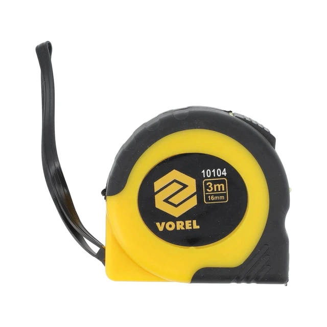 Рулетка Vorel 3 м x 16 мм Yellow-Black (5906083101045)
