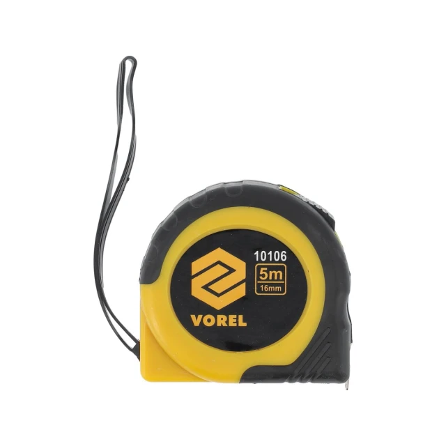 Рулетка Vorel 5 м x 16 мм Yellow-Black (5906083101069)