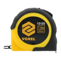 Рулетка Vorel 7,5 м x 25 мм Yellow-Black (5906083101090)