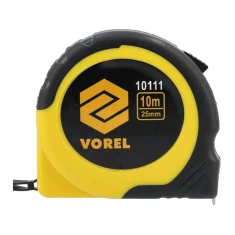 Рулетка Vorel 10 м x 25 мм Yellow-Black (5906083101113)
