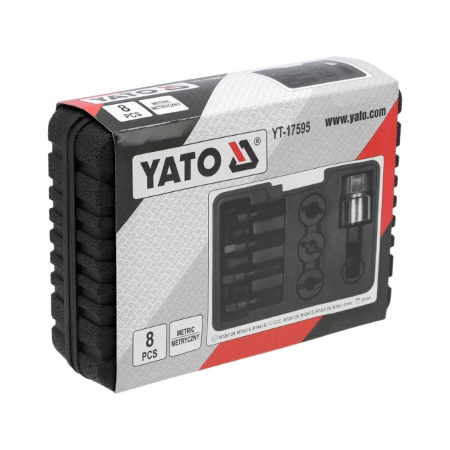 Набір для відновлення різьби шпильок коліс Yato 8 шт (5906083104633)