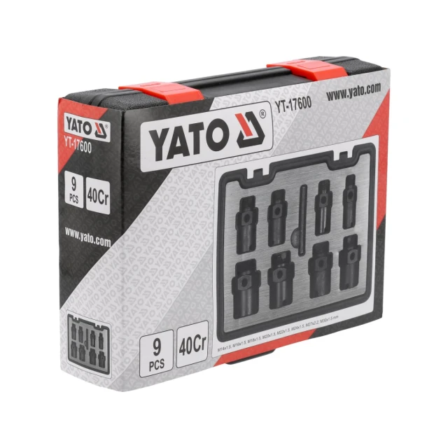 Набор для восстановления внешней и внутренней резьбы Yato 9 шт (5906083104640)