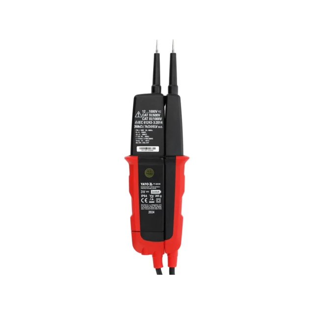 Тестер напруги двополюсний з тестом Yato RCD (5906083105784)