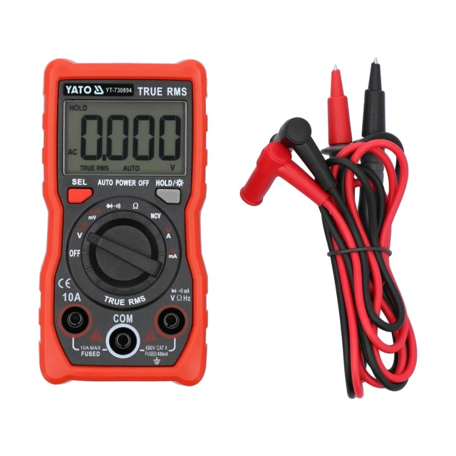 Мультиметр цифровий Yato True RMS LCD 4000 (5906083105791)