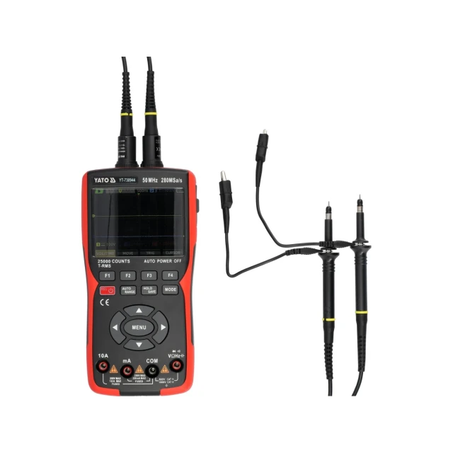 Осцилограф-мультиметр-генератор Yato 3 в 1 280 MSa/s 50 MHz (5906083105821)