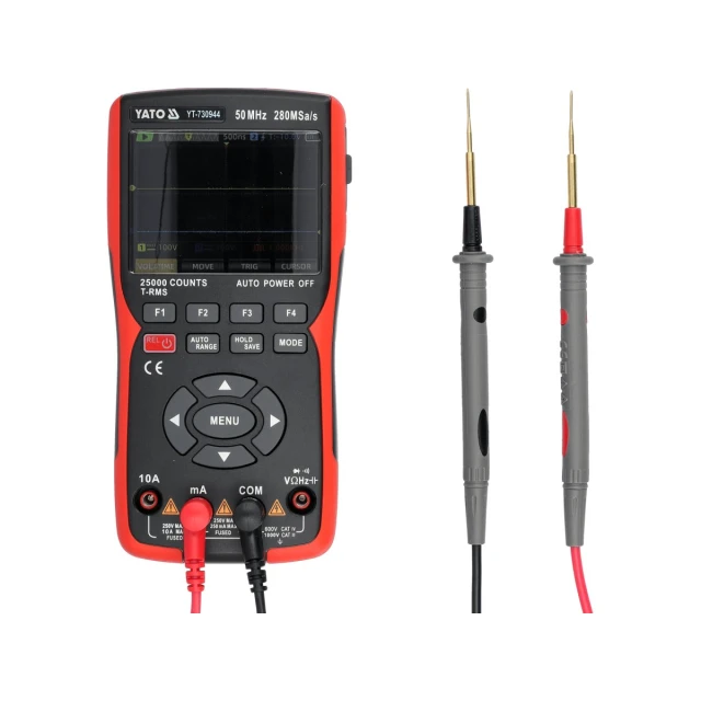 Осцилограф-мультиметр-генератор Yato 3 в 1 280 MSa/s 50 MHz (5906083105821)
