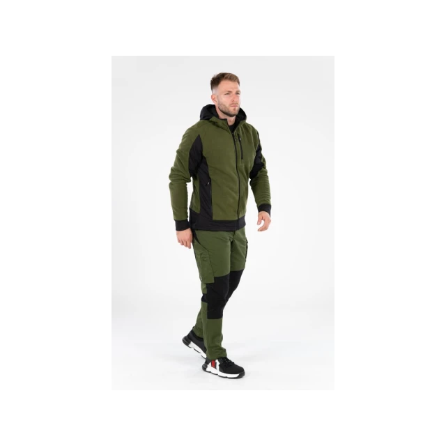 Флісова куртка з капюшоном розмір Yato M Green (5906083107825)