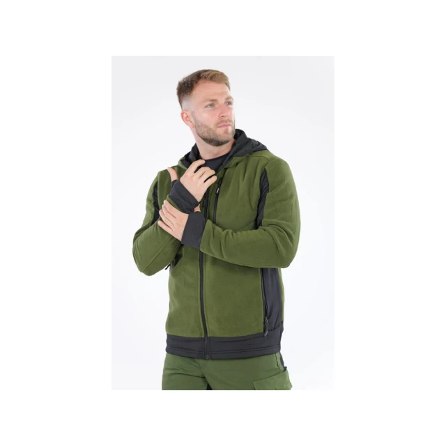 Флісова куртка з капюшоном розмір Yato L Green (5906083107832)