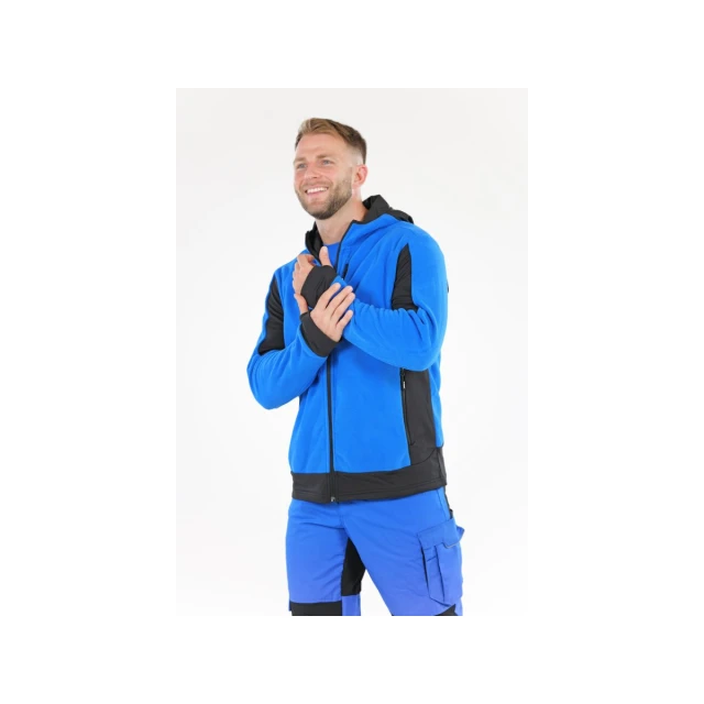 Флісова куртка з капюшоном розмір Yato S Blue (5906083107948)