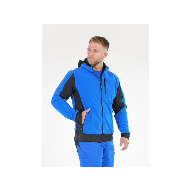 Флісова куртка з капюшоном розмір Yato M Blue (5906083107955)