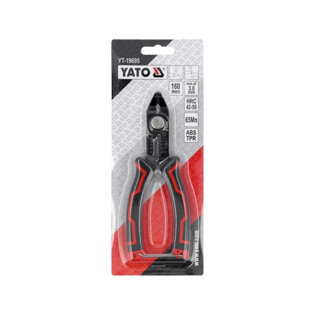 Кліщі бокові прецизійні зі знімачем ізоляції Yato 160 мм (5906083108211)