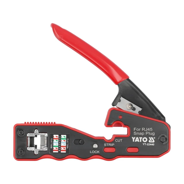 Кліщі для обтиску наскрізних роз'ємів Yato RJ45 (5906083108358)