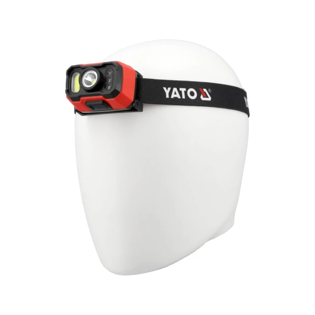 Ліхтарик налобний Yato 1000 lm акумуляторний датчик руху (5906083112027)