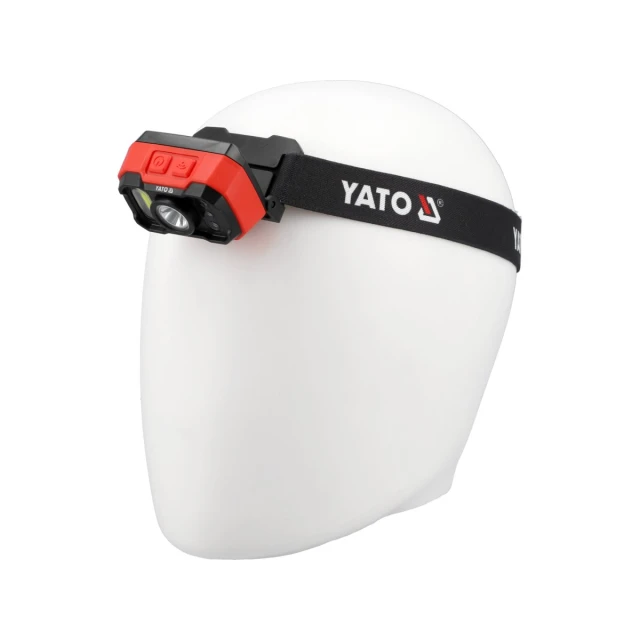 Ліхтарик налобний Yato 1000 lm акумуляторний датчик руху (5906083112027)