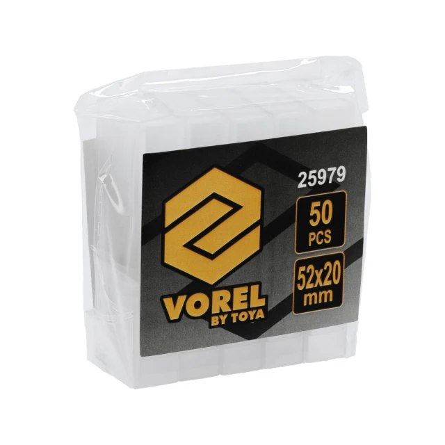 Леза трапецієподібні упаковка Vorel 50 шт (5906083112140)