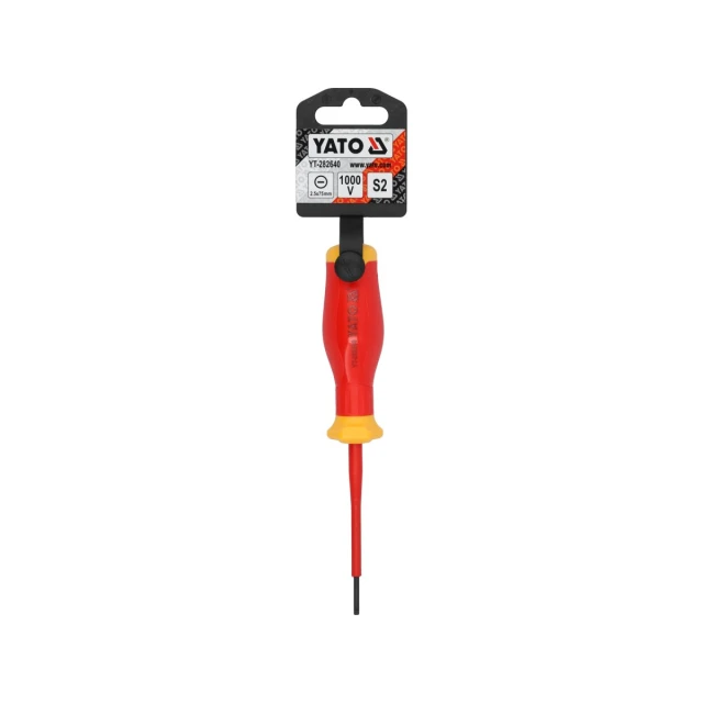 Викрутка ізольована Yato Extra Slim 2,5x75 мм (5906083113796)