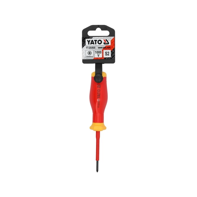 Отвертка изолированная Yato Extra Slim PZ0x60 мм (5906083113888)
