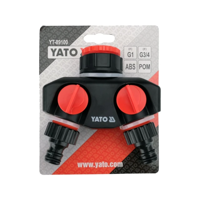 Перехідник для крана Yato з 2 виходами 3/4
