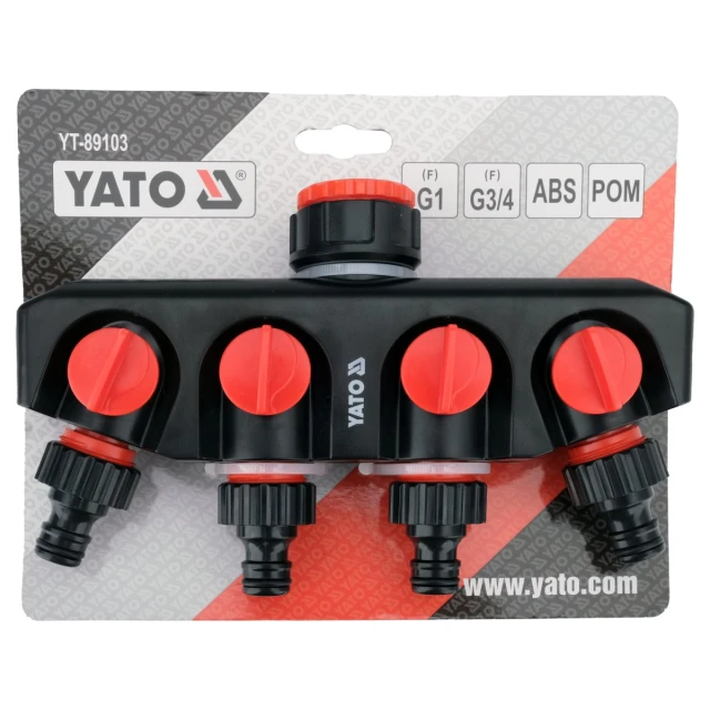 Розподілювач крановий Yato на 4 виходи 3/4
