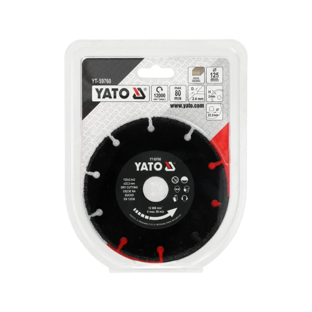 Диск для різання деревини Yato 125 мм (5906083119392)