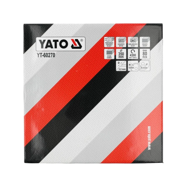 Диск для нарізчика Yato 350 мм отвір 25,4 мм для бордюрів, бетону (5906083119415)