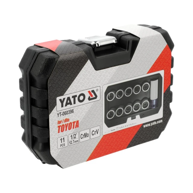 Набір головок для захисних гвинтів Yato Toyota 11 елементів (5906083120480)