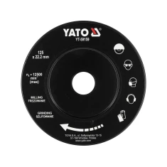 Диск тарілчастий скошений для деревини Yato 125 мм (5906083122620)