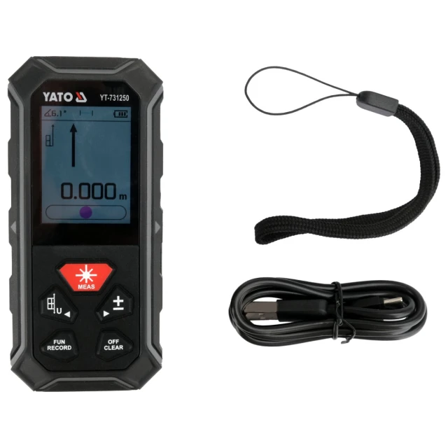 Далекомір лазерний двонаправлений Yato 2 x 100 м (5906083122996)