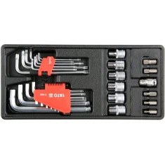 Вкладка для ящика ключи Yato HEX, TORX, головки 31 шт (5906083554513)