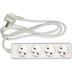 Подовжувач Vorel 4 розетки з заземленням 1,5 м White (5906083725012)