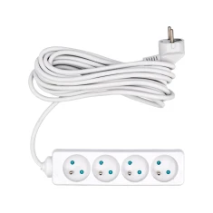 Подовжувач Vorel 4 розетки з заземленням 5 м White (5906083725098)