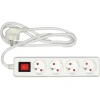 Подовжувач Vorel 4 розетки з заземленням з вимикачем 1,5 м White (5906083725258)