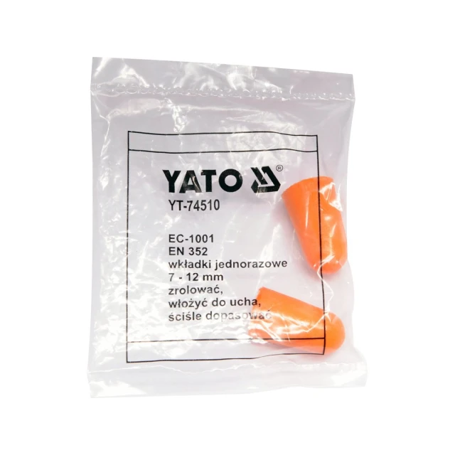 Беруші з пінки Yato SNR 38 дБ 200 пар (5906083745102)