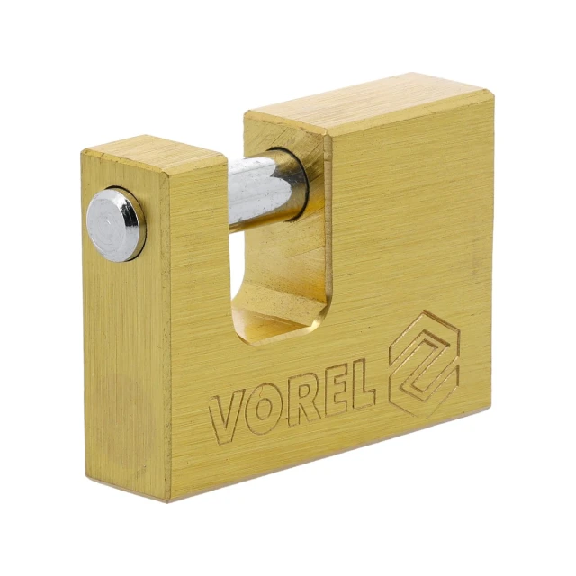 Навісний замок латунний циліндровий Vorel 50 мм (5906083772108)