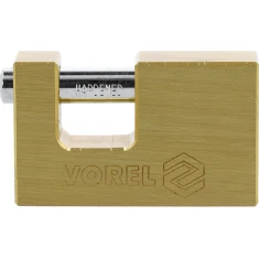 Навісний замок латунний циліндровий Vorel 65 мм (5906083772115)