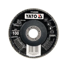 Пелюстковий шліфувальний круг випуклий Yato 125 мм P100 (5906083832956)