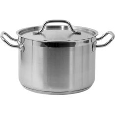 Каструля середня з кришкою з нержавіючої сталі Yato 24x16 см 7,2 л (5906083860157)